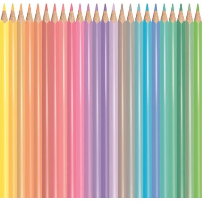 Színes ceruza készlet, háromszögletű, MAPED "Color`Peps Pastel", 24 különböző pasztell szín
