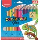Színes ceruza készlet, háromszögletű, MAPED "Color`Peps Star", 48 különböző szín