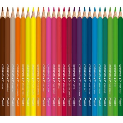 Színes ceruza készlet, háromszögletű, MAPED "Color`Peps Star", 72 különböző szín