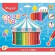 Színes ceruza készlet, háromszögletű, vastag, MAPED "Jumbo", 24 különböző szín
