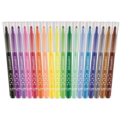 Filctoll készlet, mosható, MAPED "Color`Peps Long Life", 18 különböző szín
