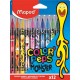 Filctoll készlet, 2,8 mm, kimosható, MAPED "Color`Peps Monster" 12 különböző szín