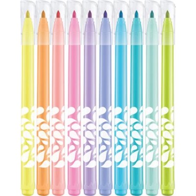 Filctoll készlet, 2,8 mm, kimosható, MAPED  "Color`Peps Pastel", 10 különböző pasztell szín