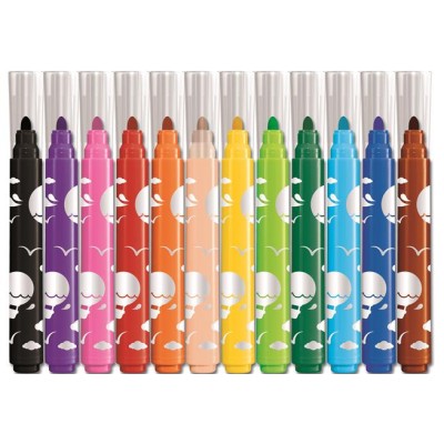 Filctoll készlet, 1-5 mm, kimosható, vastag, MAPED "Color`Peps Jumbo", 12 különböző szín Filctoll készlet, 1-5 mm, kimosható, vastag, MAPED "Color`Peps Jumbo", 12 különböző szín
