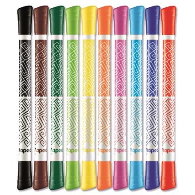 Filctoll készlet, MAPED "Color`Peps Duo Tip", 10 különböző szín
