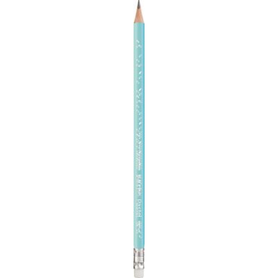 Grafitceruza radírral, HB, háromszögletű, MAPED "Black`Peps Pastel", vegyes pasztell színek