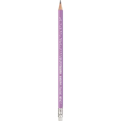 Grafitceruza radírral, HB, háromszögletű, MAPED "Black`Peps Pastel", vegyes pasztell színek