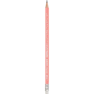 Grafitceruza radírral, HB, háromszögletű, MAPED "Black`Peps Pastel", vegyes pasztell színek