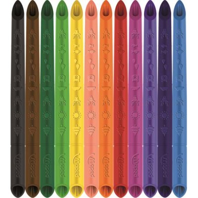 Színes ceruza készlet, háromszögletű, MAPED "Color`Peps INFINITY", 12 különböző szín