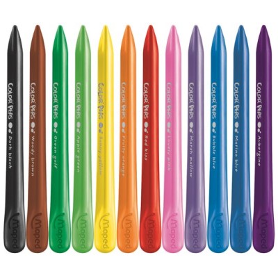 Zsírkréta, MAPED "Color`Peps" PlastiClean, 12 különböző szín
