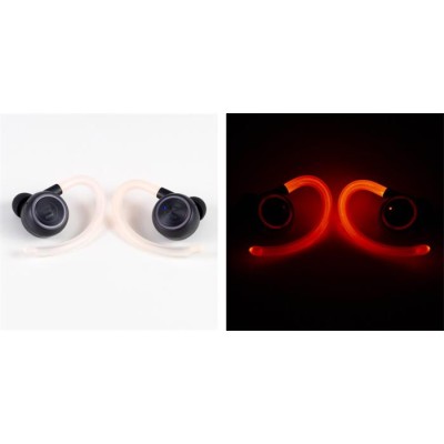 Fülhallgató, vezeték nélküli, Bluetooth, mikrofonnal, LED-es fülhallgató, MAXELL "Halo Sport", fekete
