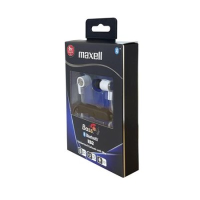 Fülhallgató, vezeték nélküli, Bluetooth 5.1, mikrofonnal, MAXELL "Bass", fehér