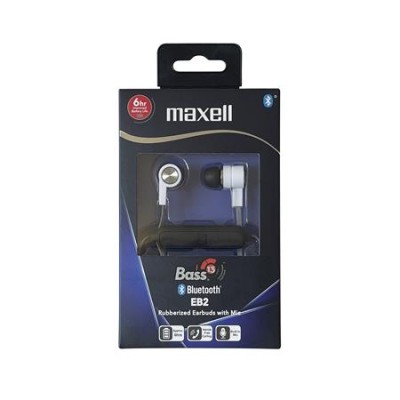 Fülhallgató, vezeték nélküli, Bluetooth 5.1, mikrofonnal, MAXELL "Bass", fehér