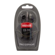 Fülhallgató, MAXELL "Ear Buds 98", fekete