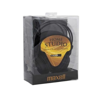 Fejhallgató, vezetékes, MAXELL "Home Studio", fekete