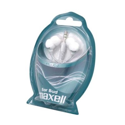 Fülhallgató, MAXELL "Plugz", fehér