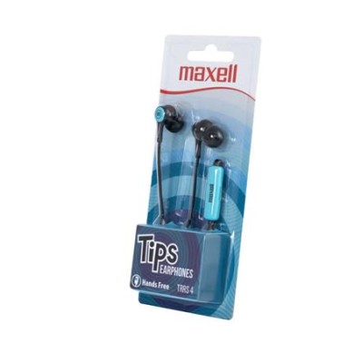 Fülhallgató, mikrofonnal, MAXELL "Tips", kék-fekete