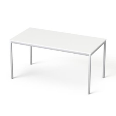 Általános asztal fémlábbal, 75x150 cm, MAYAH "Freedom SV-39", fehér
