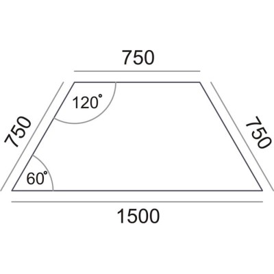Általános asztal fémlábbal, trapéz alakú, 75x150/75 cm, MAYAH "Freedom SV-41", fehér