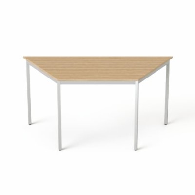 Általános asztal fémlábbal, trapéz alakú, 75x150/75 cm, MAYAH "Freedom SV-41", kőris