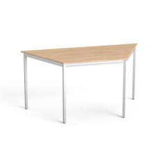 Általános asztal fémlábbal, trapéz alakú, 75x150/75 cm, MAYAH "Freedom SV-41",  tölgy
