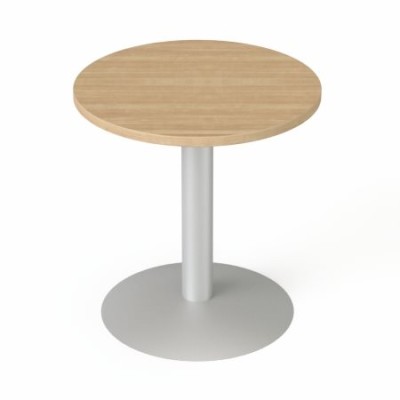 Tárgyalóasztal, kör, szürke fémlábbal, O 60 cm, MAYAH "Freedom SV-57", kőris