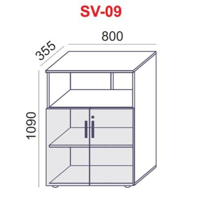 Szekrény,  3 rendező magas, kombinált, polcos,  MAYAH "Freedom SV-09", kőris