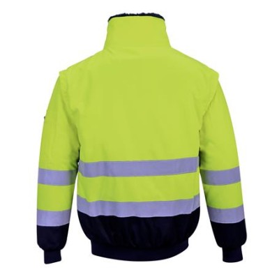 Munkavédelmi kabát, jól láthatósági, 3 az 1-ben, M méret " Hi-Vis", sárga-tengerészkék Munkavédelmi kabát, jól láthatósági, 3 az 1-ben, M méret " Hi-Vis", sárga-tengerészkék