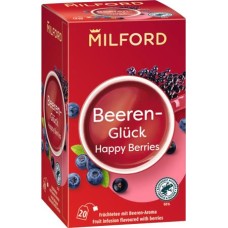 Gyümölcstea, 20x2,5 g, MILFORD "Happy berries", bogyós gyümölcs