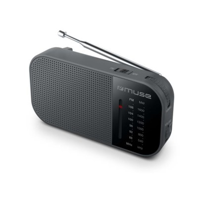 Rádió, hordozható, MUSE, "M-025R", fekete