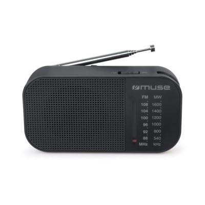 Rádió, hordozható, MUSE, "M-025R", fekete
