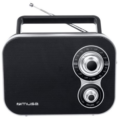 Rádió, hordozható, MUSE, "M-051R", fekete