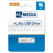 Pendrive, 16GB, USB 2.0, alumínium ház, MYMEDIA "Alu" (by VERBATIM)