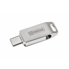 Pendrive, 16GB, USB 3.2 Gen1 + USB-C, alumínium ház, MYMEDIA "Dual" (by VERBATIM)