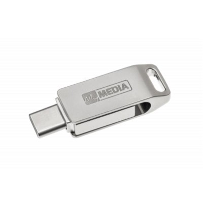 Pendrive, 64GB, USB 3.2 Gen1 + USB-C, alumínium ház, MYMEDIA "Dual" (by VERBATIM)