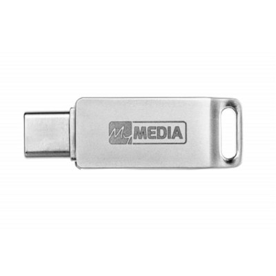 Pendrive, 64GB, USB 3.2 Gen1 + USB-C, alumínium ház, MYMEDIA "Dual" (by VERBATIM)