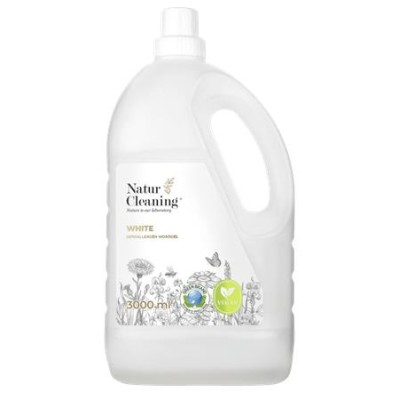 Mosógél, hipoallergén, fehér ruhákhoz, 3 l, NATURCLEANING "White"
