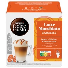 Kávékapszula, 8x2 db, NESCAFÉ DOLCE GUSTO "Latte Macchiato", karamellás