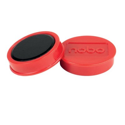 Mágneskorong, erős, 38 mm, 10 db, NOBO, piros