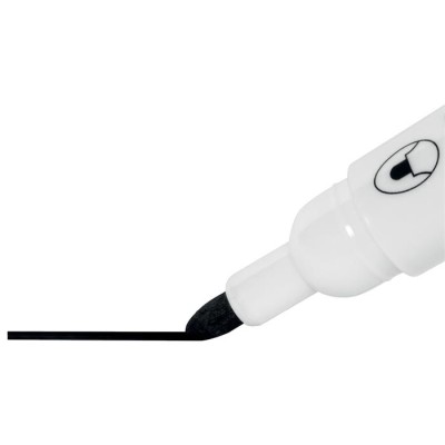 Táblamarker, kúpos hegyű, 2 mm, 10 db, NOBO "Glide", fekete