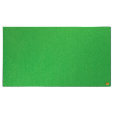 Textiltábla, széles képarány, 70"/155x87 cm, alumínium keret, NOBO "Impression Pro", zöld