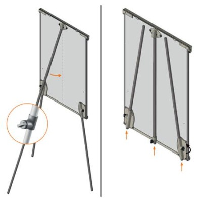 Flipchart tábla, mágneses felület, 70x100 cm, EcoLabel, NOBO "Premium Plus", fehér