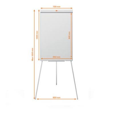 Flipchart tábla, mágneses felület, 67,5x100 cm, NOBO "Impression Pro"