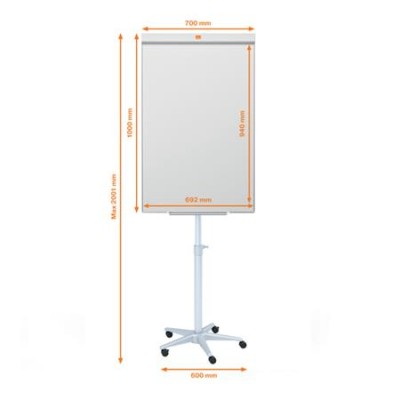 Flipchart tábla, mobil, mágneses felület, NOBO "Impression Pro", fehér Flipchart tábla, mobil, mágneses felület, NOBO "Impression Pro", fehér