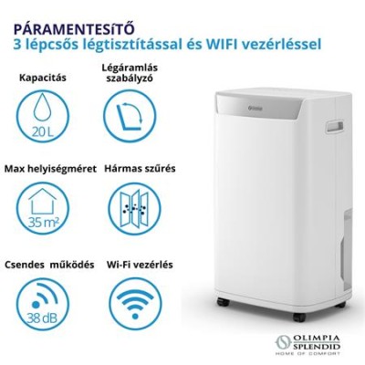 Aquaria 20 "Wifi" okos páramentesítő Aquaria 20 "Wifi" okos páramentesítő