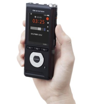 Diktafon, digitális, 2GB memória, OM SYSTEM "DS-2700", fekete