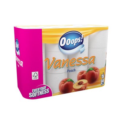 Toalettpapír, 3 rétegű, kistekercses, 24 tekercs, OOOPS "Everyday"