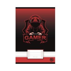 Füzet, tűzött, A5, vonalas, 32 lap, 4-8. osztály, OPTISCHOOL, "21-32", "Gamer"