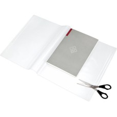 Füzet- és könyvborító, áttetsző, fényes felület, állítható széllel, öntapadó csíkkal 550x310 mm, PP, PANTA PLAST