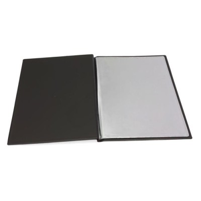 Étlaptartó, A4, bőrhatású,  PANTA PLAST "Keretes Menu" , sötétbarna-barna